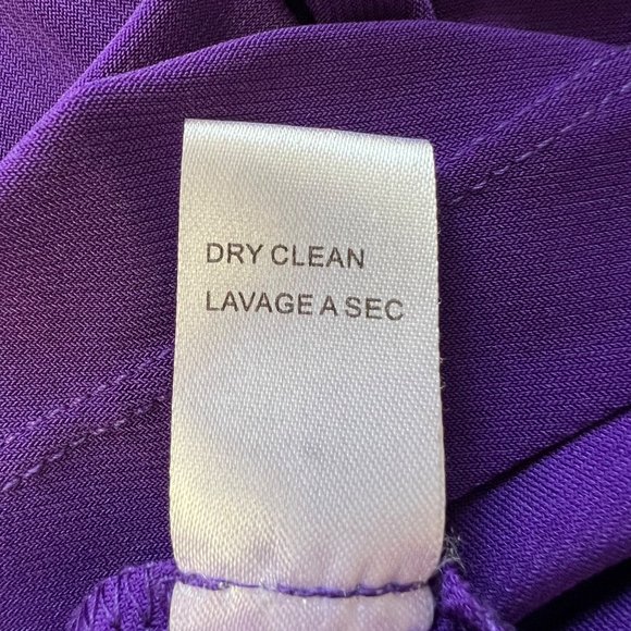 Badgley Mischka Mark James Womens Purple Dolman Sleeve Dress Belted size Small - Picture 12 of 13